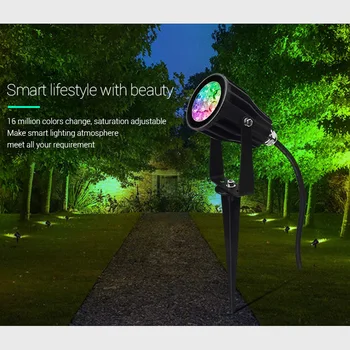 6W RGB+BMT Smart LED Sodo Lempos 550LM AC100~220V vandeniui Lauko Kraštovaizdžio Žibintai IP66 Parko/augalų kraštovaizdžio puošmena