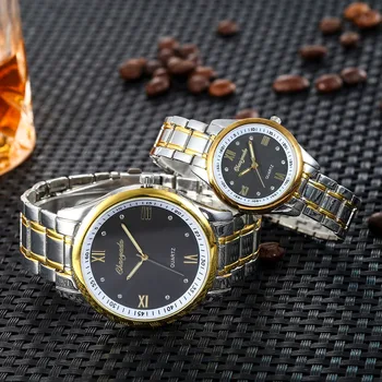 Auksas, Sidabras Full Steel Moterų Prabangių Laikrodžių Verslo Mados Ponios Paprastas Žiūrėti Elegantiškas Kvarcinis Laikrodis Laikrodis Relogio Feminino