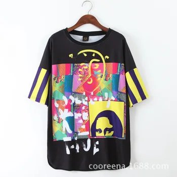 Vasaros Streetwear Prarasti moterų T-shirt O-kaklo ponios Marškinėlius trumpomis Rankovėmis, Trišakiai Negabaritinių marškinėliai moterims drabužių 2020 metų hip-hop viršūnės