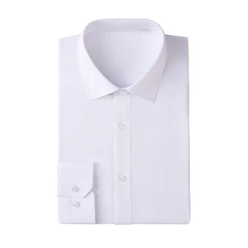 NAUJAS! Patikrinta vyriškų Oficialių Verslo ilgomis rankovėmis Shirt Mens Popelinowy Extra Slim Fit Windsor Apykaklės Vieną Manžetai Shirt - White,S~6XL