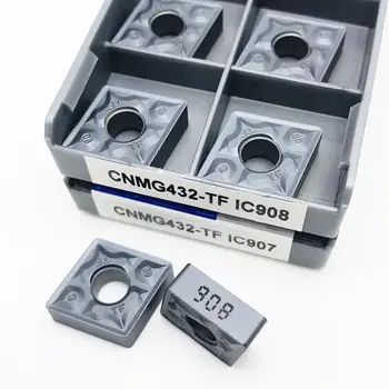 CNMG120408 TF IC907 IC908 aukštos kokybės karbido išorės tekinimo įrankis CNMG 120408 frezavimo pjovimo staklės dalys įrankis tekinimo įrankis