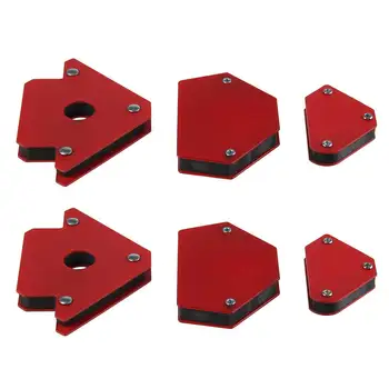 6Pcs/Set Trikampis Rodyklių Šešiakampis Suvirinimo Turėtojas Positioner Magnetinio Fiksuoto Kampo Litavimo Locator Įrankiai, Suvirinimo Reikmenys