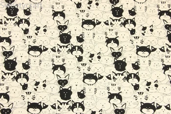110x45cm Japonijos gyvūnų cute kačių Animacinių filmų spausdinti tissus telas Storas Medvilnės Audiniai Tecido Rankų darbo Siuvimo kratinys Priedai