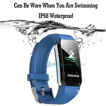Sporto Vyrų Smart Watch Moterų Širdies ritmas, Kraujo Spaudimas IP68 Vandeniui Fitneso Žiūrėti Temperatūra Smartwatch Vyrų 
