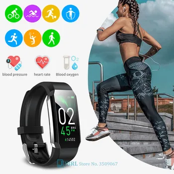 Sporto Vyrų Smart Watch Moterų Širdies ritmas, Kraujo Spaudimas IP68 Vandeniui Fitneso Žiūrėti Temperatūra Smartwatch Vyrų 