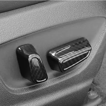 Toyota Camry 2018 Anglies Pluošto Automobilių Stiliaus Sėdynės Reguliuoti Mygtuką Perjungti Padengti Dekoratyvinis Lipdukas Apdaila 5VNT