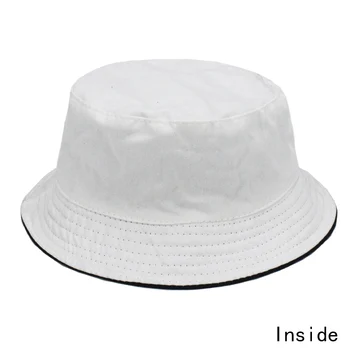Vientisa Spalva Kibiro Kepurę Dvipusis Žvejys Skrybėlę Lauko Kelionių Hat, White Black Sun Skrybėlės Moterims ir Vyrams Kvėpuojantis Paplūdimio Kepurė