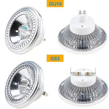 Aukštos Kokybės Turas AR111 15W COB LED Downlight Pritemdomi G53 GU10 Bazės Lempos Vietoje Šviesos DC12V AC110-240V AR111 LED Lemputės Šviesos