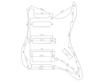 Musiclily SSH 11 Skylę Strat Gitara Pickguard ir BackPlate Nustatyti Sparnas JAV/Meksikos Standard Strat Stiliaus, 4Ply Vėžlio Kiauto