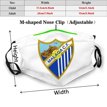 Malaga Ispanijos Futbolo Plaunamas Filtras Kaukė Šiltas Šalikas Kaukė Malaga Ispanijos Futbolo Futbolo Ispanijos Futbolo