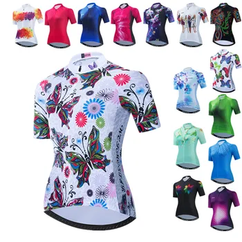 Weimostar Vasaros Dviračių Džersis Moterų trumpomis Rankovėmis Dviračių Marškinėliai Anti-UV Kalnų Dviratis Jersey Viršūnes Ciklo Dėvėti Maillot Ciclismo
