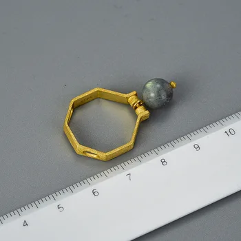 Sukiojamomis Sidabro Moterų Žiedas Nustatyti 925 Sterlingas Sidabro Gamtos Lazuritas Žiedai S925 