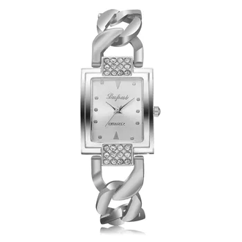 Mados kalnų krištolas Laikrodžiai Moterims Prabangos Prekės Nerūdijančio Plieno Apyrankė Ponios laikrodžiai Kvarco Suknelė Laikrodžiai Valandą Reloj Mujer P40