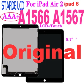 STARDE Originalus LCD ipad 2 Oro A1566 A1567 / ipad 6 LCD Ekranas Jutiklinis Ekranas skaitmeninis keitiklis Asamblėjos Juoda / Balta 9.7