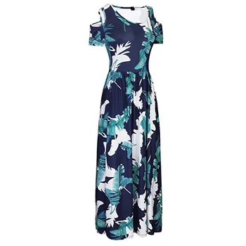 Kulkšnies ilgio Suknelės Moterims Atsitiktinis Vasaros Gėlių Spausdinti Elegantiškas Maxi Ilga Suknelė Kišenėje Maxi Suknelė Bohemijos Paplūdimio Stiliaus Skraiste