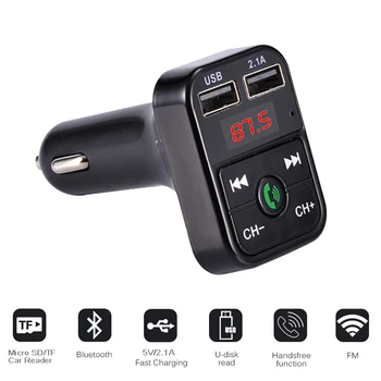 Automobilio laisvų Rankų įrangą Belaidžiu Bluetooth Rinkinys LCD FM Siųstuvas Car MP3 Player, USB Kroviklis FM Moduliatorius Automobilio 