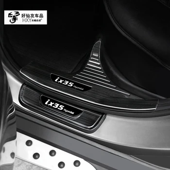 Aukštos kokybės nerūdijančio plieno Plokštė Durų Slenksčio Sveiki Pedalą, Automobilis, Optikos Reikmenys 8pcs/nustatyti Hyundai IX35 2010-2016