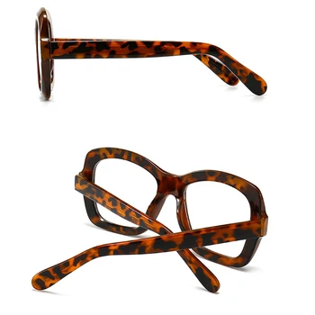 Prekės Aikštėje akinių rėmeliai moterų mados Negabaritinių Skaidrus kompiuterio ponios akinius derliaus moterų optinių rėmelių