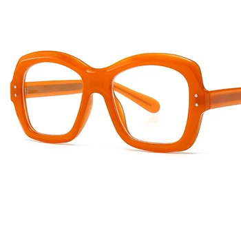Prekės Aikštėje akinių rėmeliai moterų mados Negabaritinių Skaidrus kompiuterio ponios akinius derliaus moterų optinių rėmelių