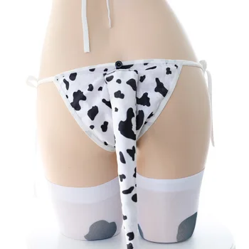 Japonijos Pieno Cosplay Kostiumų Anime Seksualus Kawaii Mini Karvė Bikini Mielas moteriškas apatinis Trikotažas Nustatyti, Pilnas Komplektas Lankelis Ausis su Uodega, Įžuvinimas
