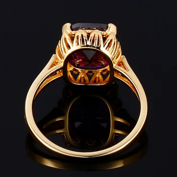 Nasiya Derliaus Elegantiškas Sukurta Aikštėje Tamsiai Ametistas Aukso Žiedai, Papuošalai Vestuvių Juostas, 925 Sidabro Žiedas Bauda Papuošalai Moterims