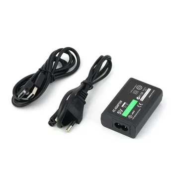 1sets MUMS/ES Kištukas AC Maitinimo Adapteris Konvertuoti Įkroviklį su USB Duomenų Kabelį, Sony Playstation P-S Vita P-SV 1000