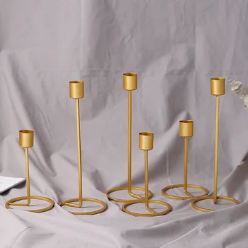 CAPTAINIRON Aukso Žvakidė Dekoratyvinis Geležies Skiltyje Žvakių Laikiklis Stovėti Namų Dekoro Žvakės Stick Candelabros Apdaila
