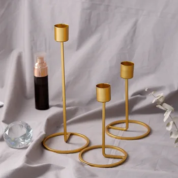 CAPTAINIRON Aukso Žvakidė Dekoratyvinis Geležies Skiltyje Žvakių Laikiklis Stovėti Namų Dekoro Žvakės Stick Candelabros Apdaila