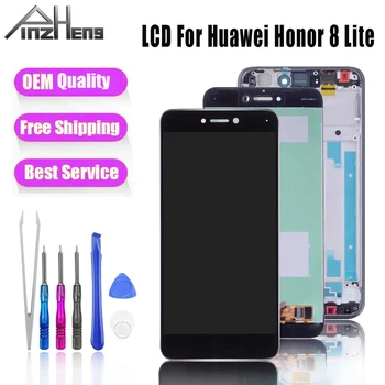 PINZHENG AAAA LCD Huawei Honor 8 Lite LCD Jutiklinis Ekranas skaitmeninis keitiklis Pakeitimo Display Už Garbę 8 Lite Mobiliojo telefono Ekrane