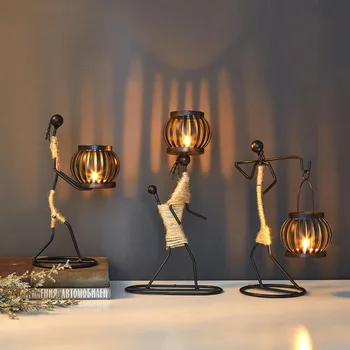 Kūrybos Geležies Žvakių Laikiklis Simbolių Modeliavimo Žvakidės, Virtuvė, Restoranas, Baras Tealight Mados Romantiška Geležies Žvakidė