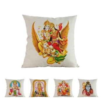 Indijos Budizmo Kultūros Višnu Hanumanas Krišnos Induizmas Viešpaties Garbinimo Sofa Apdailos Mesti Pagalvės Užvalkalą Medvilnės Skalbiniai Pagalvėlė Padengti