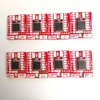 8 vnt./daug LH100 UV rašalo kasetė nuolatinis chip mimaki UJF6042 UJF3042 už pal-0597 auto reset ink tank žetonų