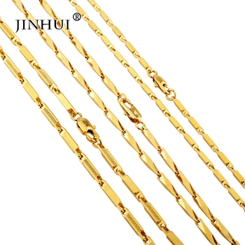Jin Hui Madinga Aukso Karoliai, plotis 2mm 3mm, ilgis 50cm mados įvairių variantų karoliai moterų papuošalai choker draugu dovana