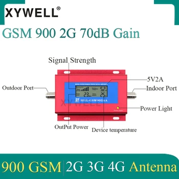 GSM mobilųjį stiprintuvo 3G 2G GSM 900 MHz GSM Signalo Kartotuvų Stiprintuvas Stiprintuvas su Yagi Antena ir Smart LCD Ekranas Didmeninės