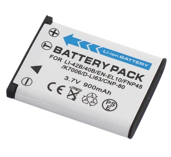 Baterijos (2-Pack) + Kroviklis Olympus FE-3000, FE-4000, FE-5000, FE-5010, FE-5020, FE-5030, FE-5050, FE-5500 Skaitmeninis Fotoaparatas