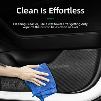 Nematomas automobilio duris odos anti-kick mygtukai apsaugoti pusės krašto, plėvelės apsaugos Tesla Model 3 Automobilių Interjero Priedai