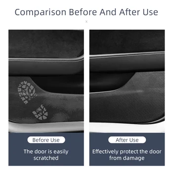Nematomas automobilio duris odos anti-kick mygtukai apsaugoti pusės krašto, plėvelės apsaugos Tesla Model 3 Automobilių Interjero Priedai