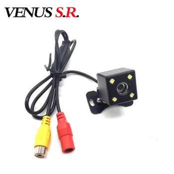 VenusSR Automobilio Galinio vaizdo Kamera, 4 LED Naktinio Matymo Atbulinės eigos Auto Stovėjimo Stebėti CCD Vandeniui 170 Laipsnių HD Vaizdo