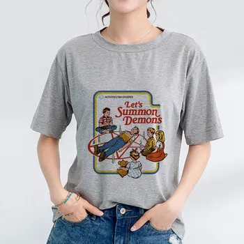 Vasaros 90-ųjų Mados Marškinėliai Moterims Vintage Marškinėliai, Femme trumpomis Rankovėmis T-shirt Harajuku Viršūnes Tumblr Drabužius, O-kaklo