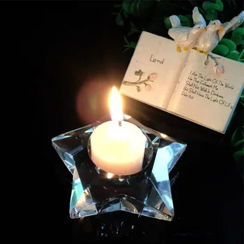 Europos Kristalų Žvakių Laikiklis Stiklo Žvakidė Baras Šalis Vestuvių Namų Dekoro Papuošalai Kalėdų Statulėlės Dovanos Tealight Turėtojas