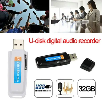 Mini U-Disko Skaitmeninės o Diktofonas USB 3.0 Flash Diskai Didžiausia Parama 32GB Atminties Kortelė