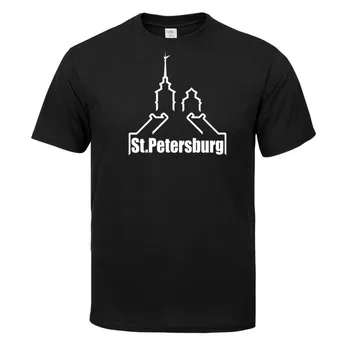 SMOTRA RU Sankt Peterburge Harajuku Juokinga Juodos spalvos Medvilniniai marškinėliai Vyrams Vasaros Streewear Vyras Hub Drabužiai