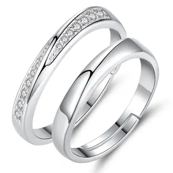 LEKANI 925 sterlingas sidabro naujų papuošalų mados moteris atidarymo žiedas jubiliejų, vestuvių, jubiliejų, vestuvių, sužadėtuvių pora žiedas