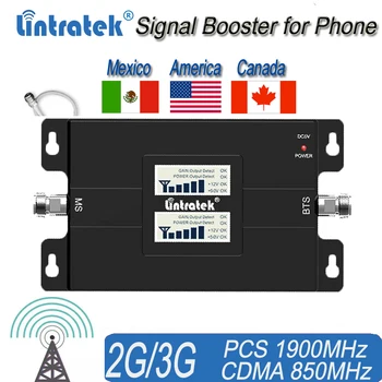 Americas mobilusis telefonas Signalo Stiprintuvas skirtas Namų ir Biuro 65dB 850/1900Mhz Dual Band Signalo Kartotuvų Skatinimo 3G Signalo kartotuvų