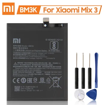 XaioMi Naujas Originalus Bateriją BM3K už Xiaomi Mi Sumaišykite 3 Mix3 Autentišku Telefono Baterija, 3200mAh