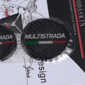 KODASKIN Motociklų Lipdukai Pakelti 3D Emblema Anglies Lipdukai DUCATI Multistrada