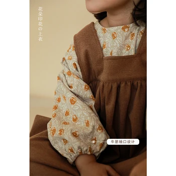 Vaikai sulaužytų gėlių gražus marškinėliai baby girl mados Korėja ilgomis rankovėmis prarasti viršų