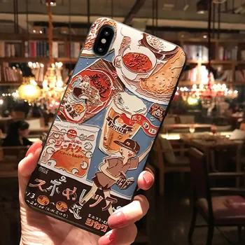 Japonų Stiliaus Maisto Iškilumo Telefoną Atveju Xiaomi Redmi Pastaba 7 8 9 Pro 8T 7A 8A Mi 10 9 8 Lite 9T CC9 CC9e Minkštos TPU Galinį Dangtelį