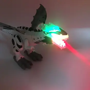 Dinozaurų Žaislai, Balta Elektros Pėsčiomis Purškimo Dinozaurų Robotas Su Šviesos, Garso Dinozaurų Žaislas Berniukas Kalėdų Dovana gali Purkšti Vandenį