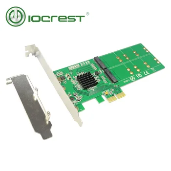 IOCREST PCI Express 4 x NGFF M. 2 B klavišą adapterio kortelės palaikymas 2280, 2260, 2242 ir 2230 dydis Marvell 88se9235 lustų rinkinys